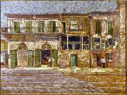 William Woodward Old Absinthe House, corner of Bourbon and Bienville Streets, New Orleans. Spain oil painting artist